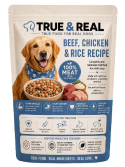 True & Real Pollo, Carne y Arroz | Comida Natural para Perros