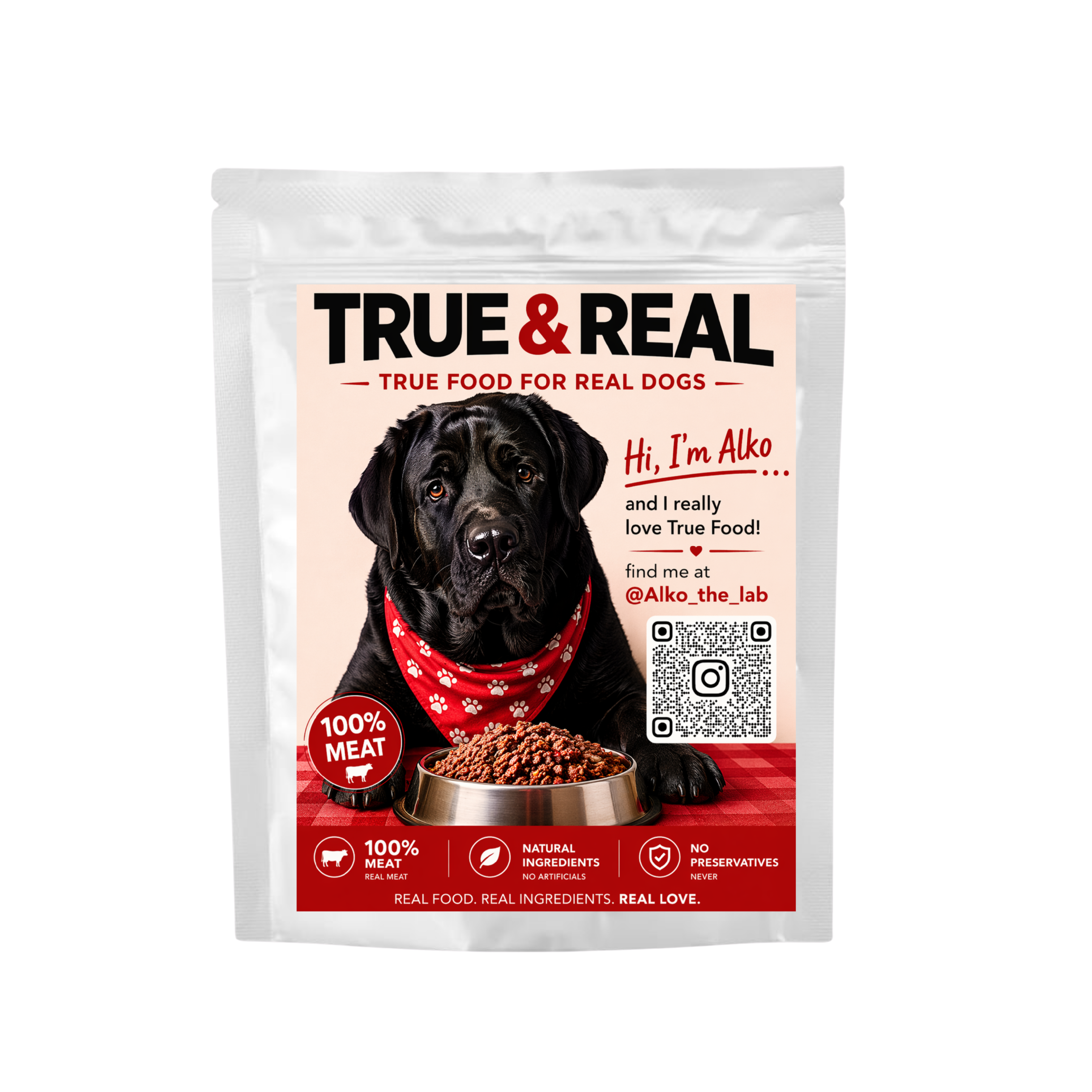 True & Real Carne | Comida Natural para Perros sin Refrigeración